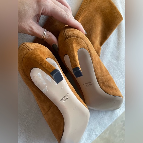 Stuart Weitzman Rapture 75 Suede Bootie in Bridle - Picture 11 of 16